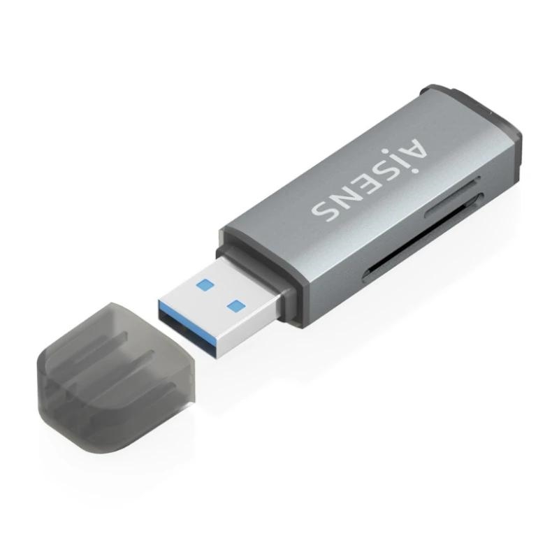 Foto de Aisens Lector Tarjetas Aisens ASCR-2A09-GR · SD, MSD, MMC, RS-MMC, MMC, USBA (PN: ASCR-2A09-GR)