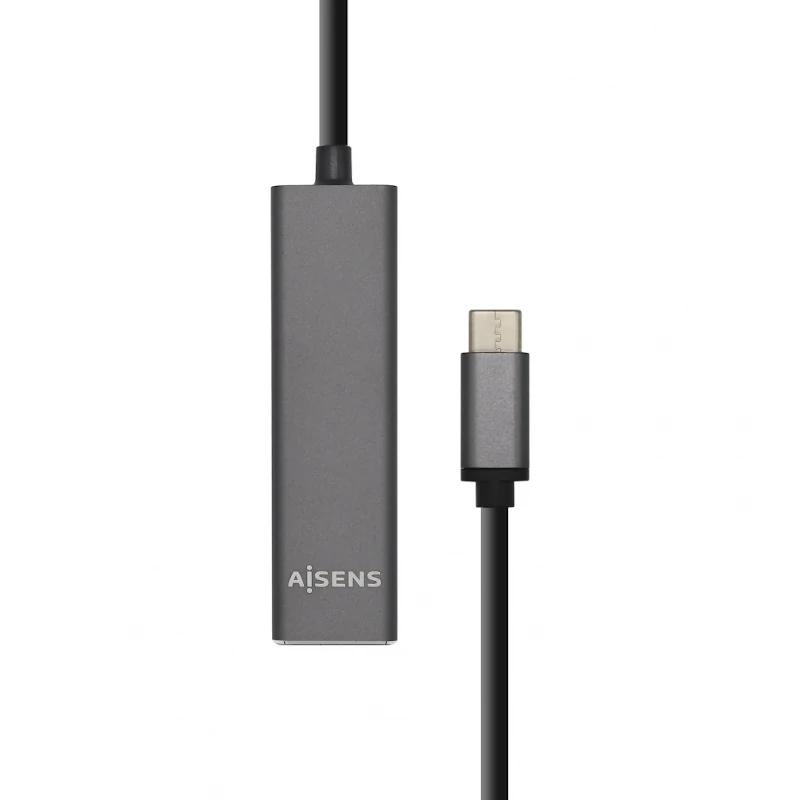 Foto de Aisens Concentrador USB Aisens A109-0403 USB-C/M-4xTipo A/H gris, 15cm (PN: A109-0403)