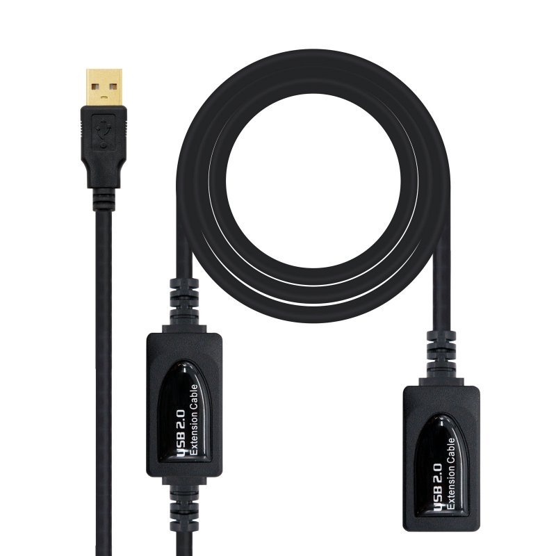 Foto de NANOCABLE Nanocable Prolongador USB 2.0 Activo con Amplificador Integrado 10 Metros · P/N 10.01.0212 (PN: 10.01.0212)
