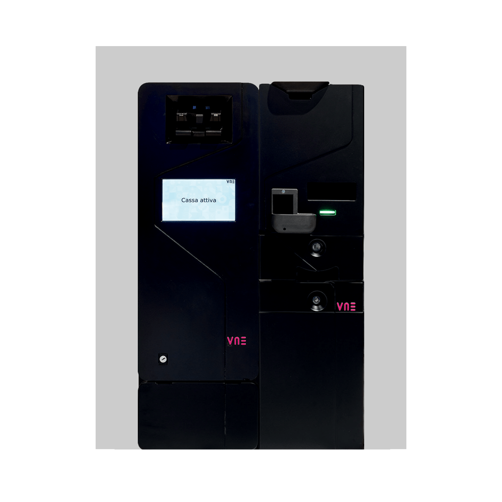 Foto de VNE Cajón Inteligente VNE CASH 6.4 · Reciclador S-PAY y Tolva ASA8V · Chasis Blindado (PN: CASH-6.4-SPAY+ASA8V)