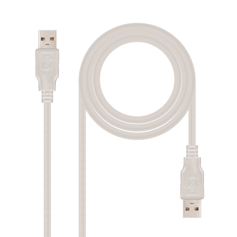 Foto de NANOCABLE Nanocable Cable de Interconexión USB 2.0 A/M a A/M · Blindaje Industrial · 2.0 m (PN: 10.01.0303)