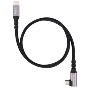 Foto de NANOCABLE Cable de Conectividad e Integración Nanocable USB-C a USB-C 3.2 Gen2 Acodado 90° · Power Delivery 100W · 3 Metros (PN: 10.01.4703)