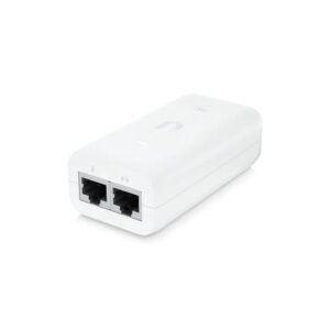 Foto de UBIQUITI Inyector PoE Ubiquiti U-POE-AF · Gigabit Ethernet · 48V CC 0.32A (15.4W) · Protección ESD (PN: U-POE)