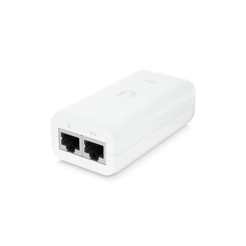 Foto de UBIQUITI Inyector PoE Ubiquiti U-POE-AF · Gigabit Ethernet · 48V CC 0.32A (15.4W) · Protección ESD (PN: U-POE)