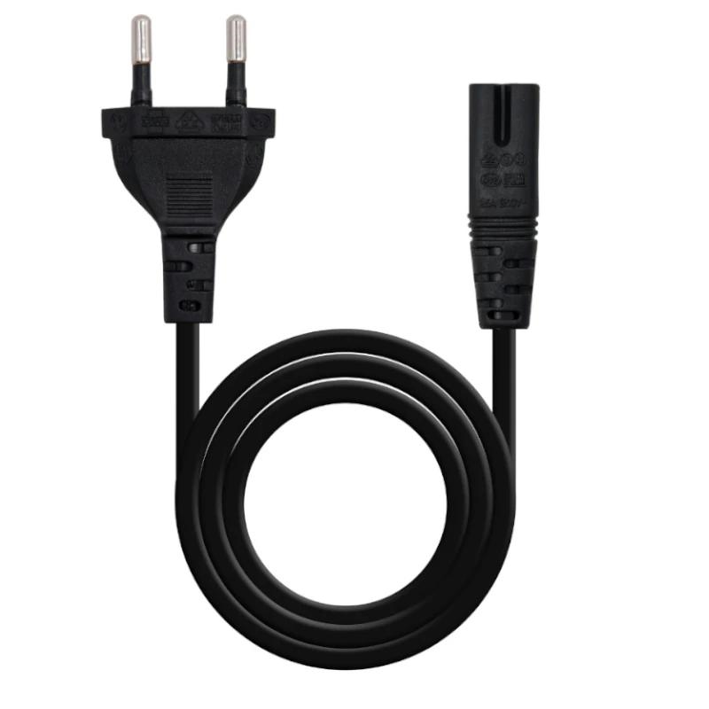 Foto de NANOCABLE Cable de Alimentación Nanocable CEE 7/16 a IEC 60320 C7 (Forma 8) de 2 Metros (PN: 10.22.0402-L200)