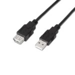 Cable USB 2.0 Tipo A/M-A/H negro 1.8m Aisens A101-0016