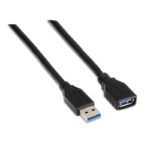 Cable USB 3.0 Tipo A/M-A/H negro 1.0m Aisens A105-0041