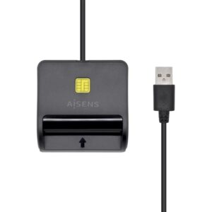 Foto de Aisens Lector de Tarjetas Aisens ASCR-SN02SD-BK · Compatible con DNI, SIM, SD, MSD, MMC y RS-MMC (PN: ASCR-SN02SD-BK)