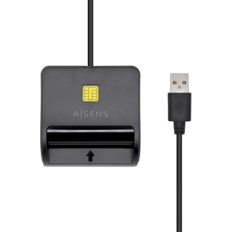 Foto de Aisens Lector de Tarjetas Aisens ASCR-SN02SD-BK · Compatible con DNI, SIM, SD, MSD, MMC y RS-MMC (PN: ASCR-SN02SD-BK)