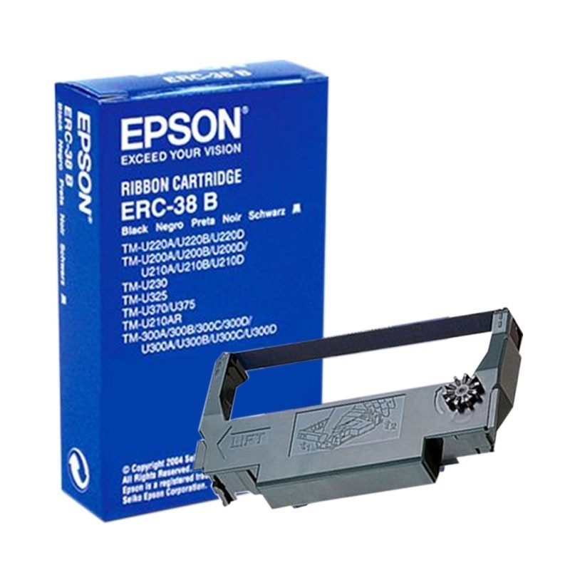 Foto de Epson Cinta Epson ERC-38B Negro para Impresoras TMU200/U300 (PN: C43S015374)
