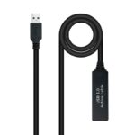 Nanocable Prolongador USB 3.0 Activo con Amplificador de Señal · 5 Metros