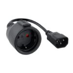 Cable Adaptador de Alimentación Nanocable IEC C14 Macho a Schuko Hembra CEE7/7 · 0.5m · 10.22.0902