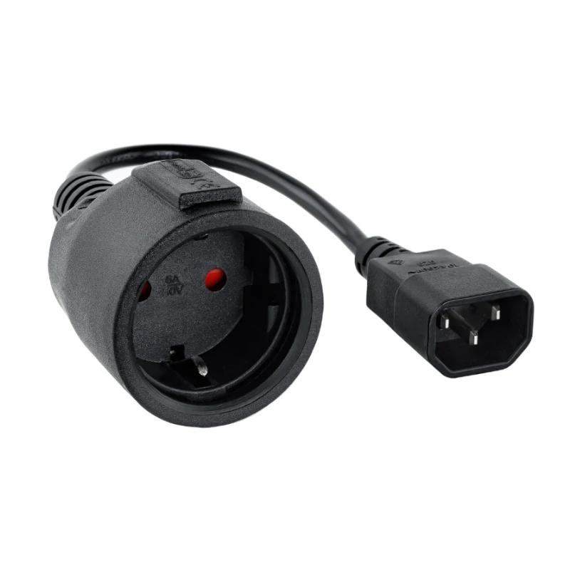 Foto de NANOCABLE Cable Adaptador de Alimentación Nanocable IEC C14 Macho a Schuko Hembra CEE7/7 · 0.5m · 10.22.0902 (PN: 10.22.0902)