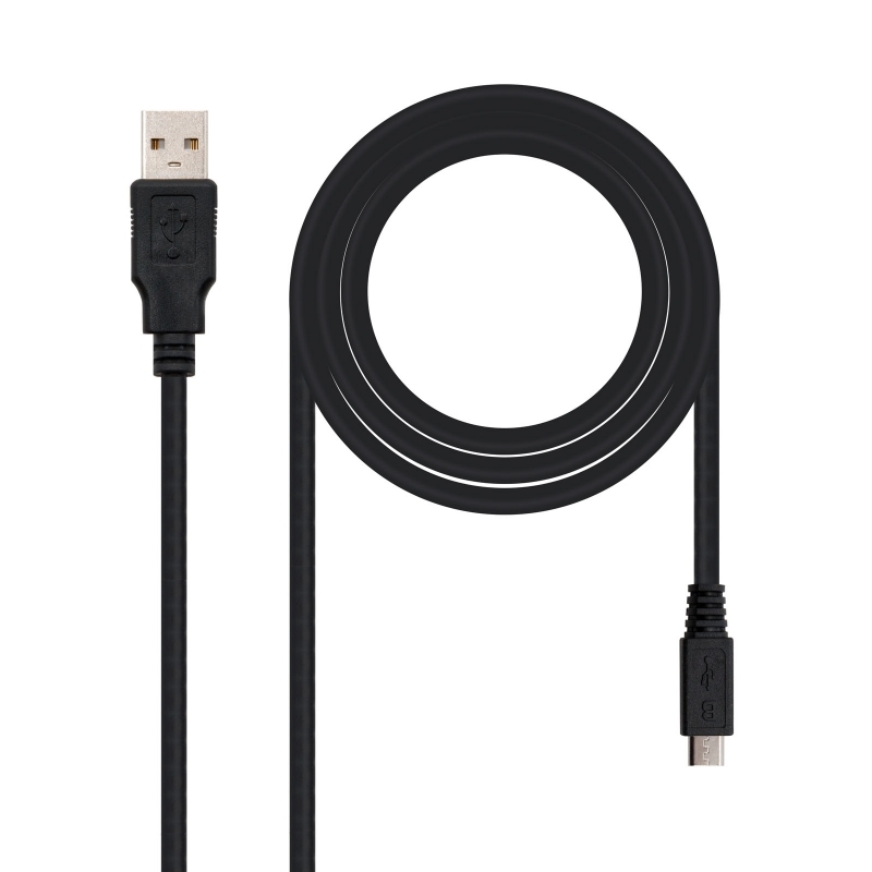 Foto de NANOCABLE Cable Nanocable USB 2.0 A Macho a Micro USB B Macho 0.8m (PN: 10.01.0500)