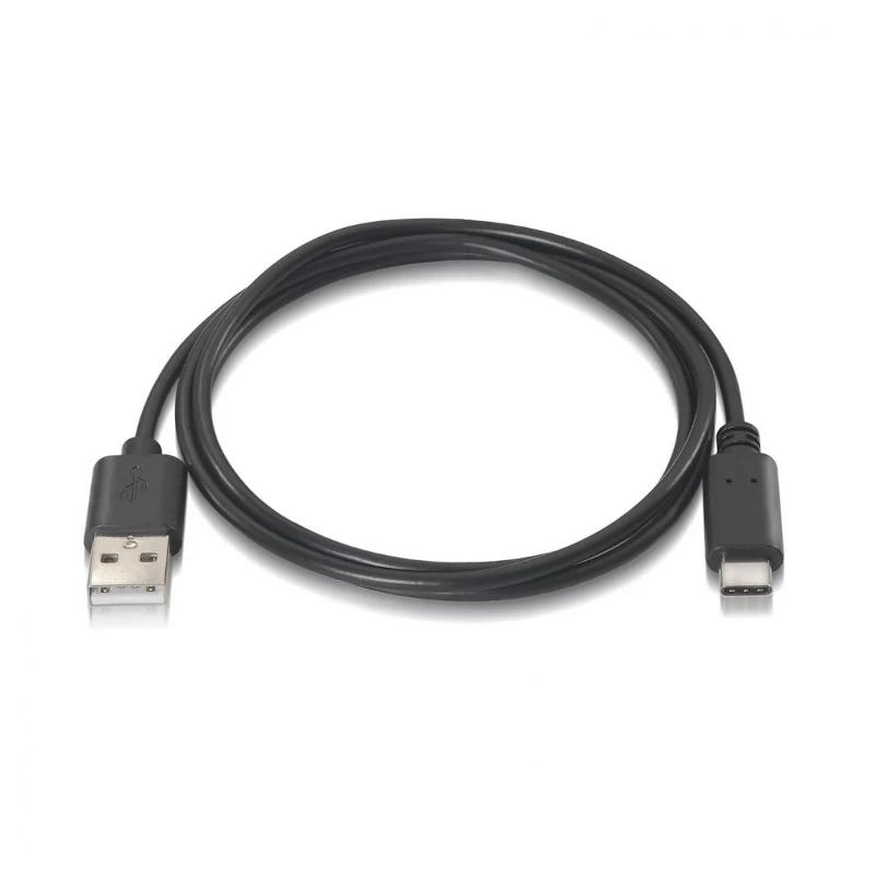 Foto de Aisens Cable USB 2.0 3A Aisens A107-0051 USB-C/M-A/M negro 1.0m (PN: A107-0051)