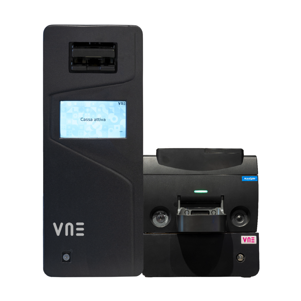 Foto de VNE Cajón Inteligente de Gestión de Efectivo VNE CASH 5.2 (S3 + ASA8) · Chasis de Acero Blindado 4mm · Reciclador de 3 Billetes y Tolva ASA8 (PN: CASH-5.2-S3+ASA8)