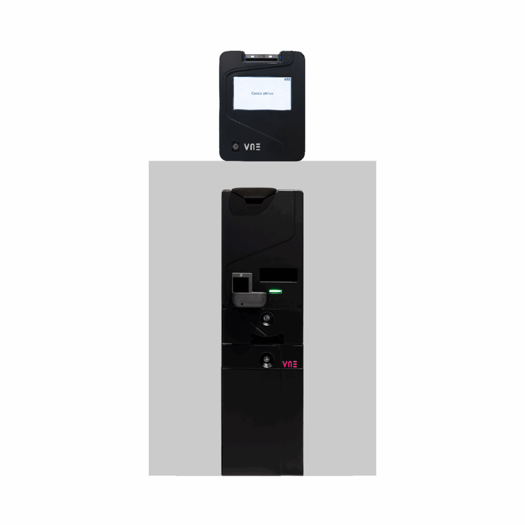 Foto de VNE Cajón Inteligente de Gestión de Efectivo VNE CASH 2.4 · Reciclador 4 Billetes Horizontales · Tolva ASA8V · Chasis Blindado 4mm (PN: CASH-2.4-4BH+ASA8V)