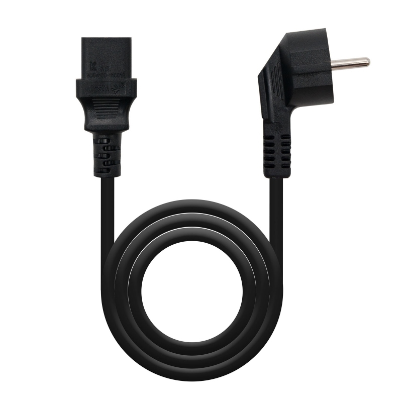 Foto de NANOCABLE Cable de Alimentación CPU IEC C13 a Schuko 1.5m 100% Cobre AWG18 (PN: 10.22.0102)