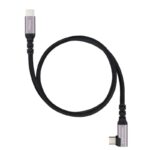 Cable de Datos y Alimentación Nanocable USB-C 3.2 Gen2 Acodado 90° · PD 100W · 10 Gbps · 0.5m
