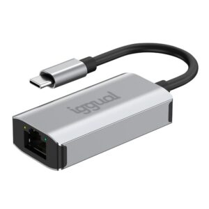 Foto de iggual Adaptador USB tipo C a Ethernet iggual IGG317693 · 1000Mbps Gigabit (PN: IGG317693)