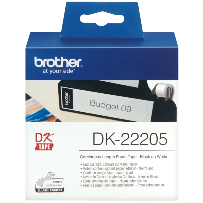 Foto de Brother Cinta Brother DK22205 Papel Térmico Continuo 62mm (PN: DK22205)