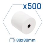 Pack 500 Rollos de Papel Térmico sin BPA 80×80 mm iggual IGG317655p500