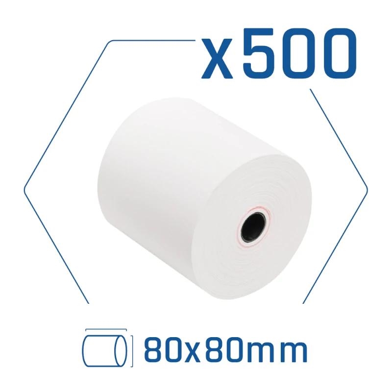 Foto de iggual Pack 500 Rollos de Papel Térmico sin BPA 80x80 mm iggual IGG317655p500 (PN: IGG317655p500)