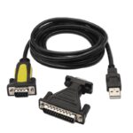 Cable Adaptador USB 2.0 a Serie RS232 · DB9 Macho a DB25 Hembra · Nanocable 10.03.0002