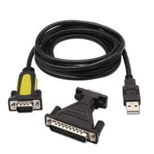 Foto de NANOCABLE Cable Adaptador USB 2.0 a Serie RS232 · DB9 Macho a DB25 Hembra · Nanocable 10.03.0002 (PN: 10.03.0002)