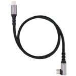 Cable USB-C 3.2 Gen2 Nanocable 10.01.4702 · Angulado 90° · Power Delivery 100W · 2m para Terminales TPV y Periféricos