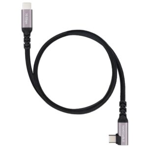 Foto de NANOCABLE Cable USB-C 3.2 Gen2 Nanocable 10.01.4702 · Angulado 90° · Power Delivery 100W · 2m para Terminales TPV y Periféricos (PN: 10.01.4702)