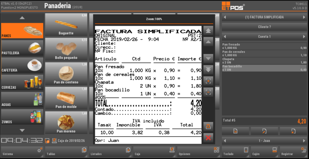 Foto de ETPOS Software TPV ETPOS Pro Rest - Suscripción Anual (PN: 5A0104)